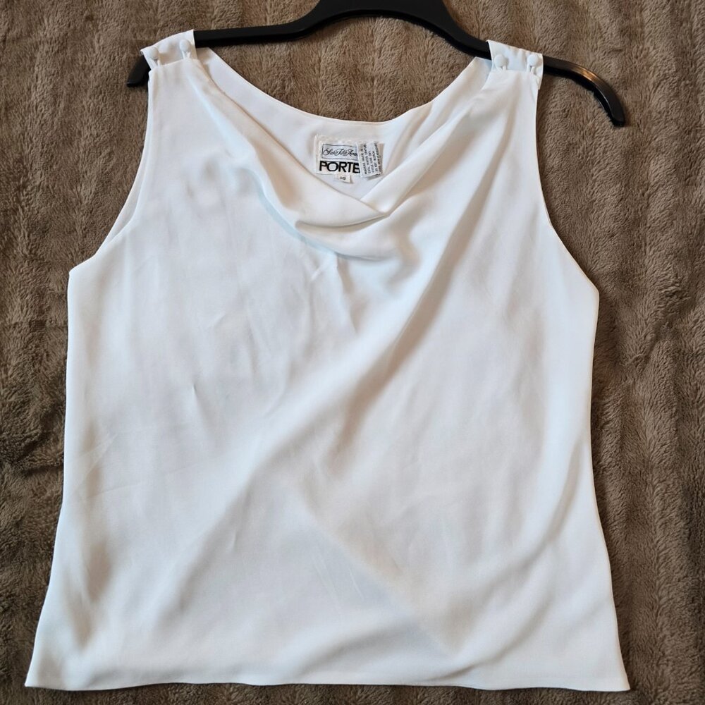 Vintage Saks Fifth Avenue Porter Cowl Neck Blouse SL, Size 10